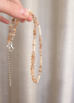 Beige shades sun stone necklace