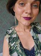 Sudraba, zeltīto ķēdīšu auskari