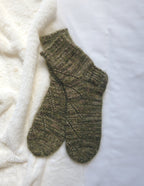 Meža zaļās, mīkstās un ērtās vilnas zeķes. Pēdas garums 24cm