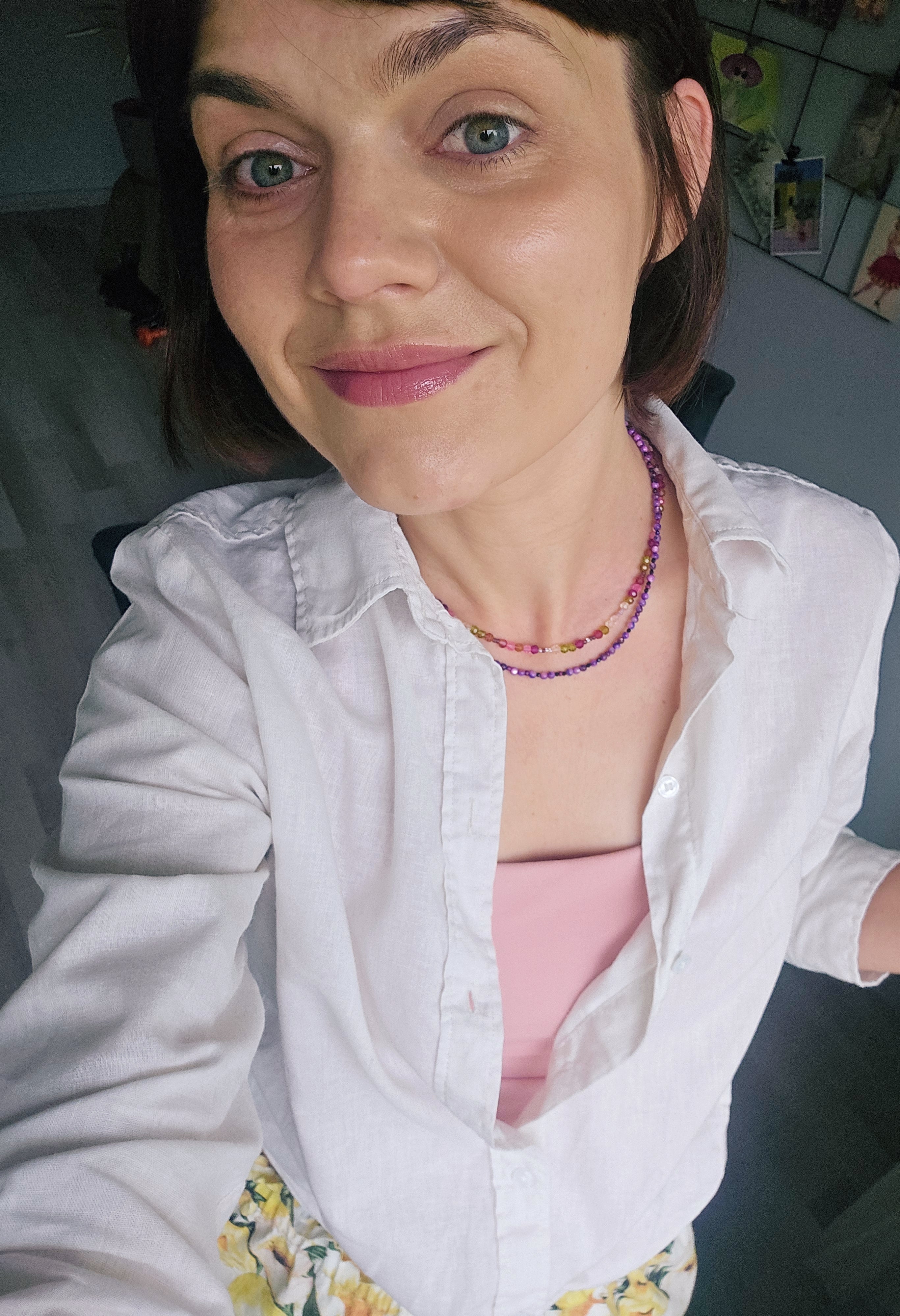 Deep purple mother of pearl necklace for dreamers