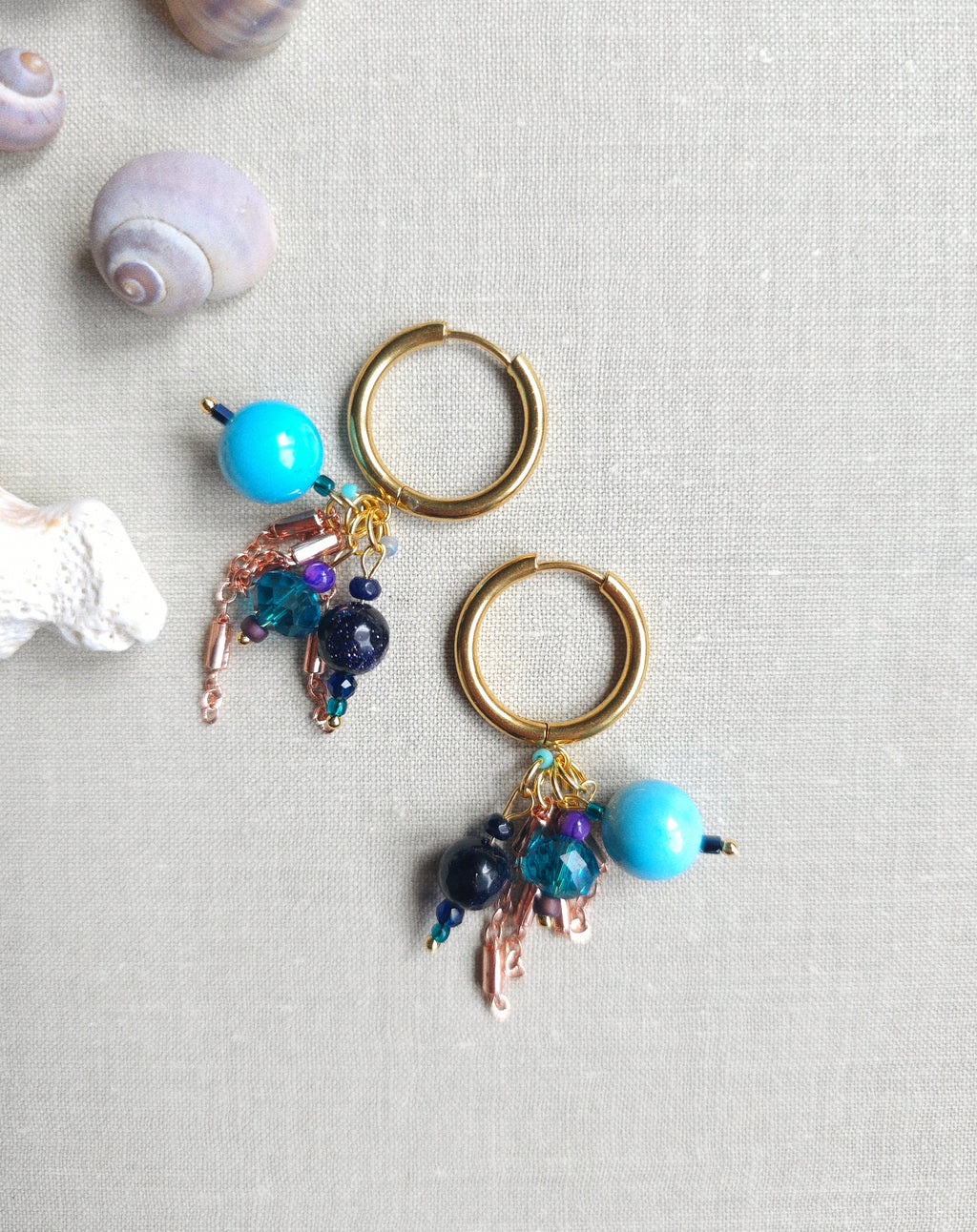 Turquoise blue dangle earrings