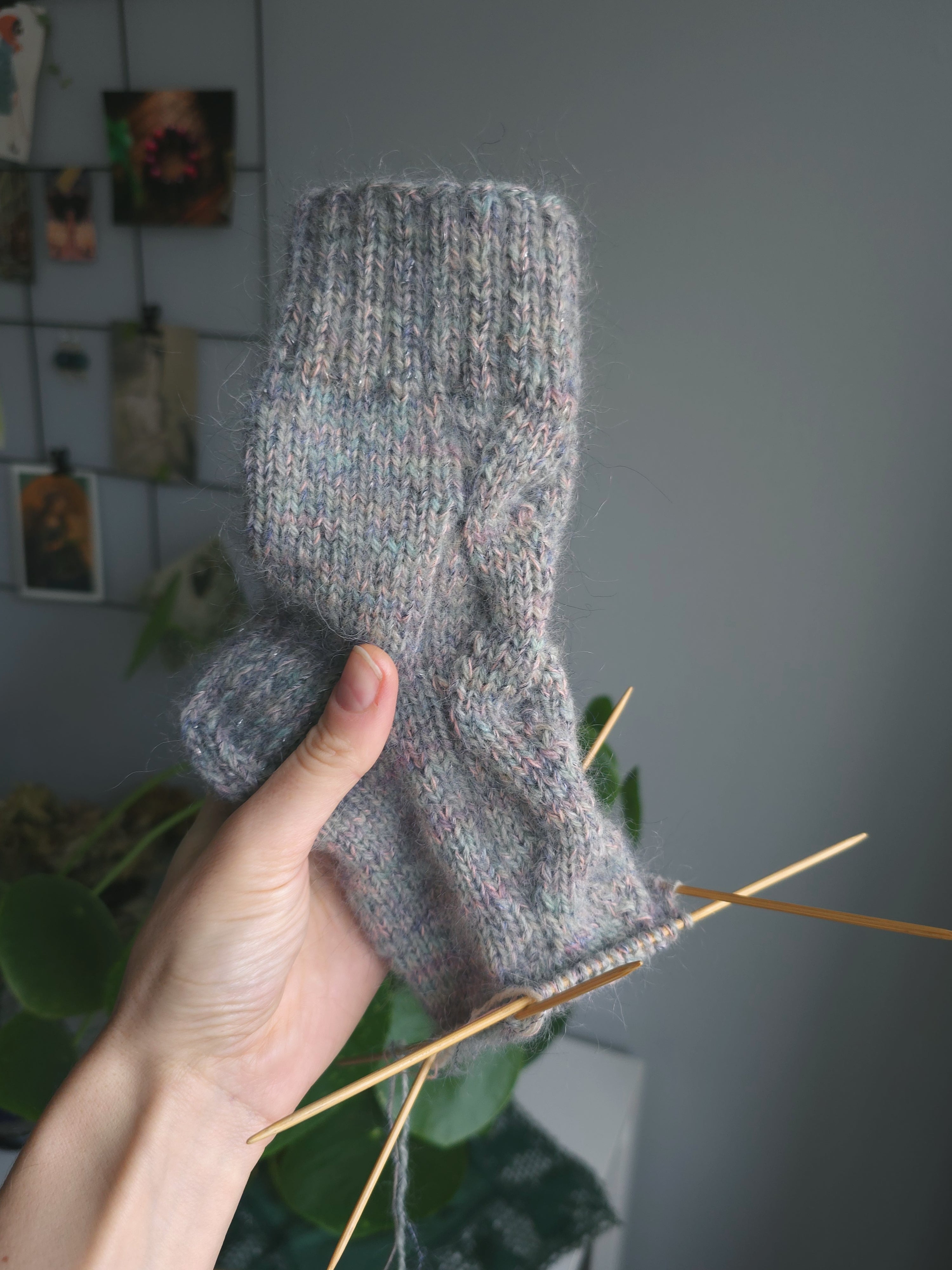 Icy blue woolen socks from hand dyed yarn. Foot size 23.5cm